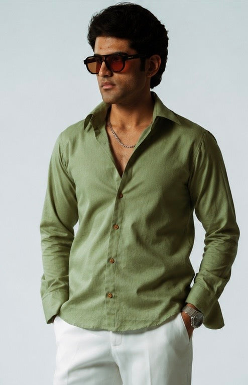 Glacier Boxy Fit Linen Shirt