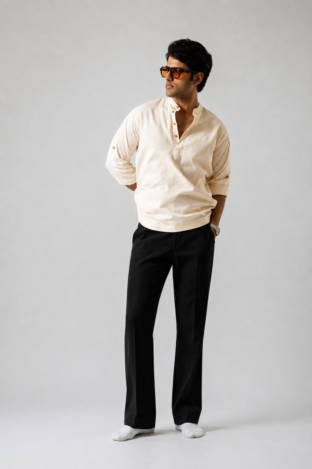 Grove Linen Boxy Fit Popover Shirt