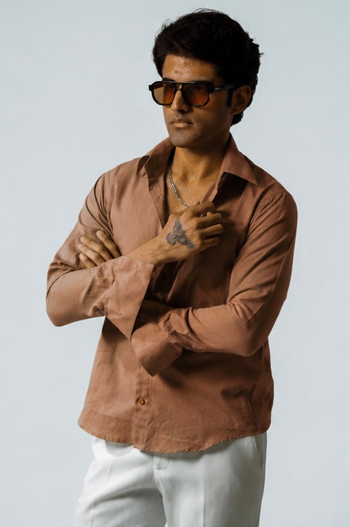Glacier Boxy Fit Linen Shirt