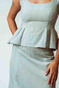 Morning Fog Peplum Top