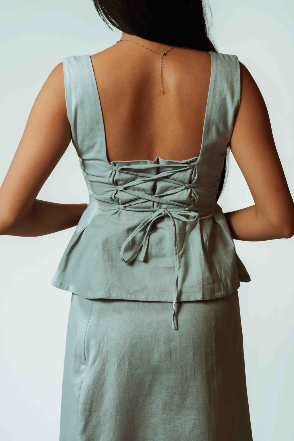 Morning Fog Peplum Top