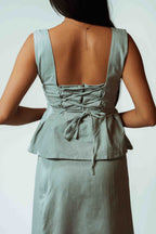 Morning Fog Peplum Top