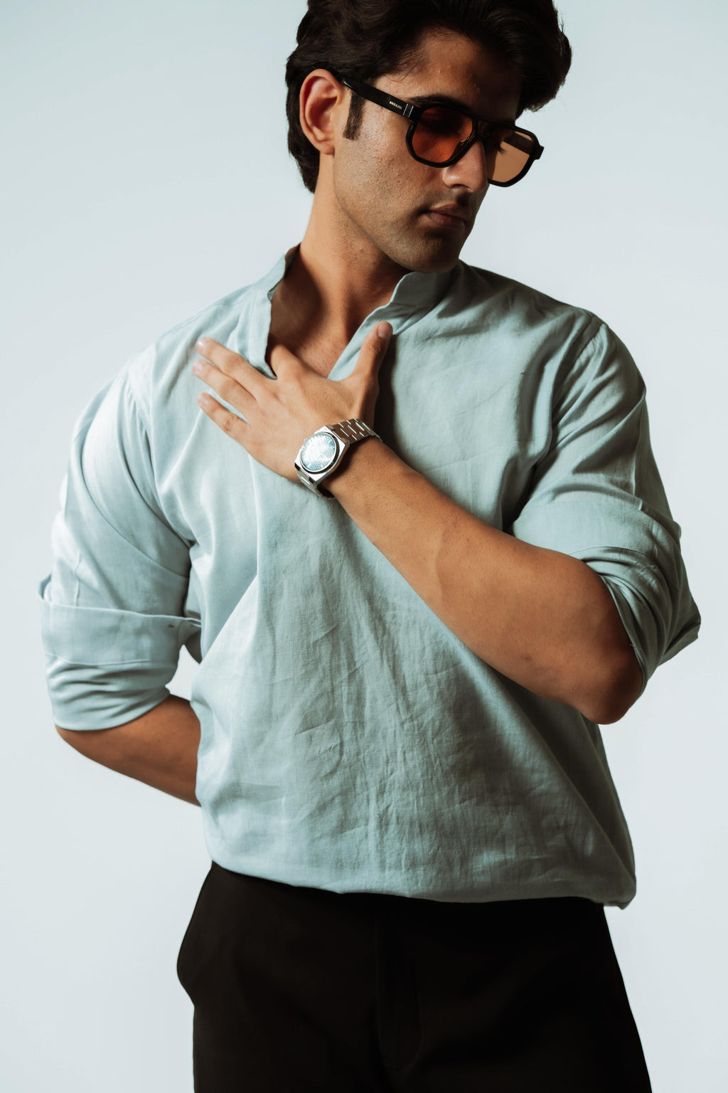 River Linen Boxy Fit Popover Shirt