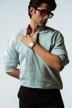 River Linen Boxy Fit Popover Shirt