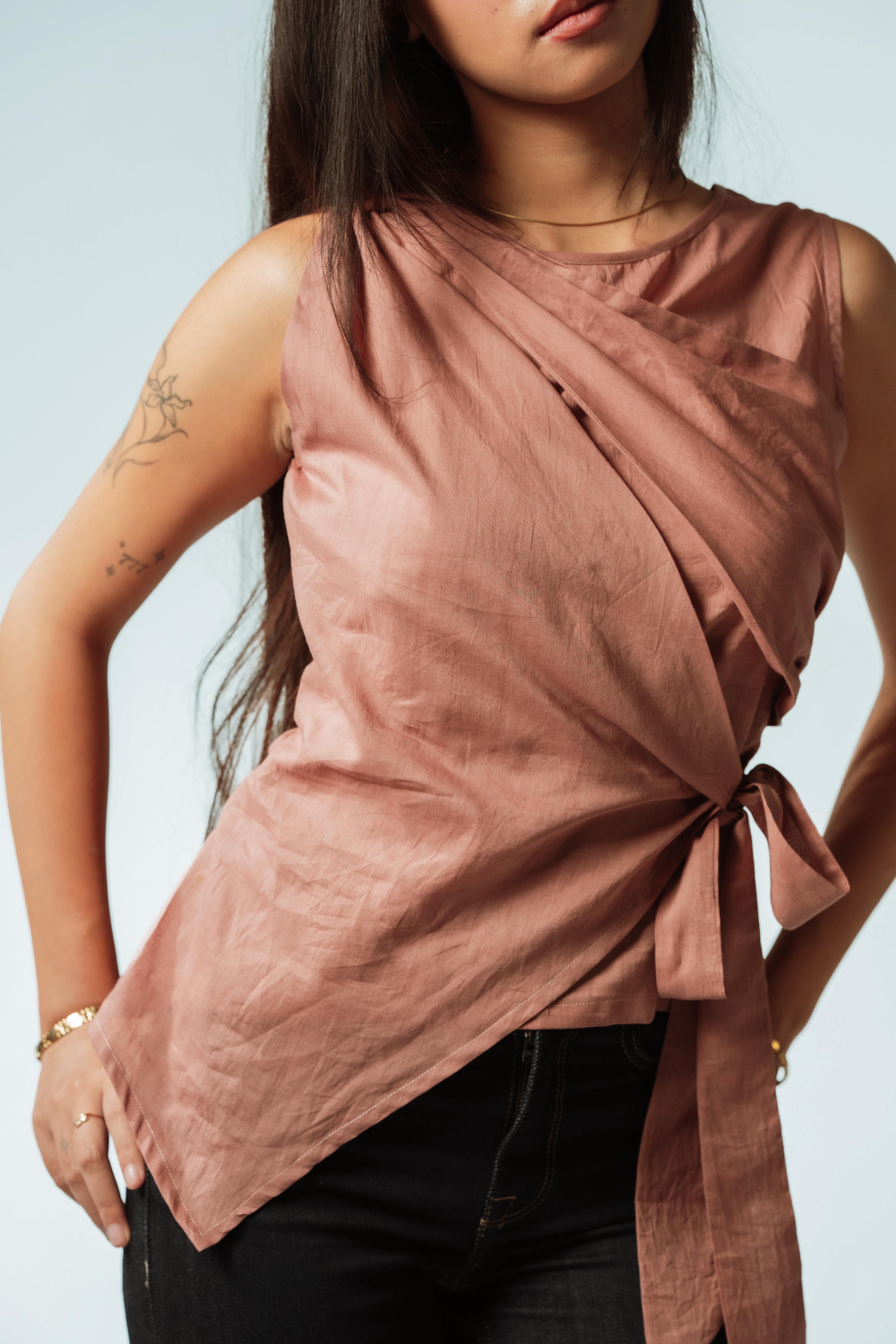 Daisy Drift Side Tie Wrap Top