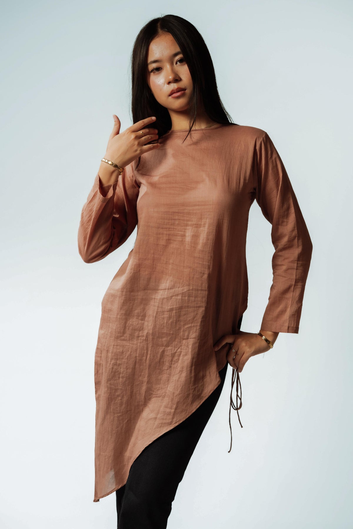 Earthen Bloom Asymmetrical Top