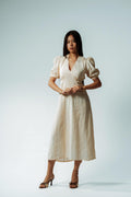 Ivory Loom Midi Dress