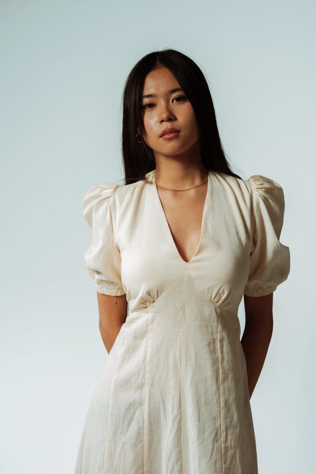 Ivory Loom Midi Dress