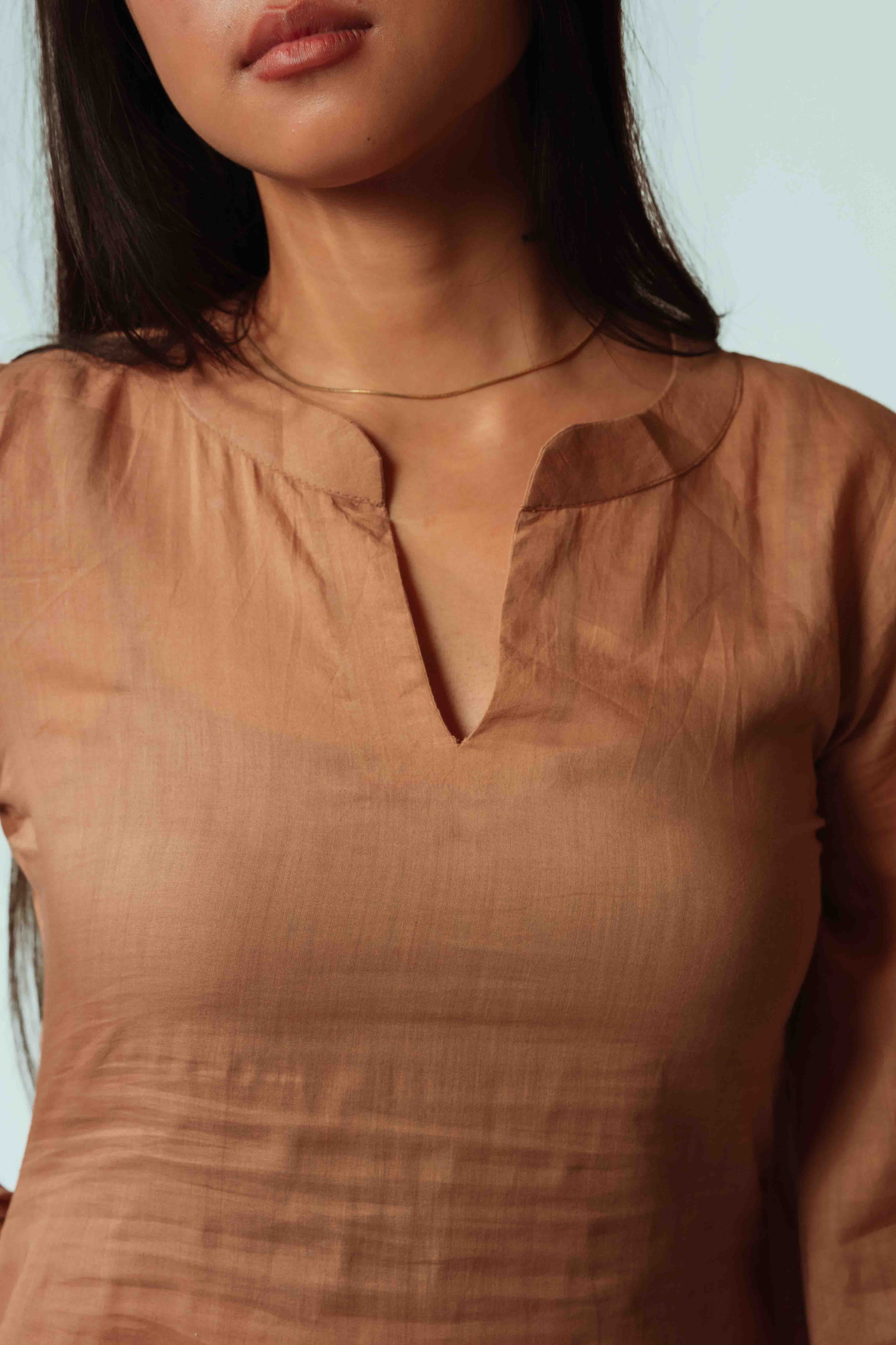 Teracotta Flow Long Top