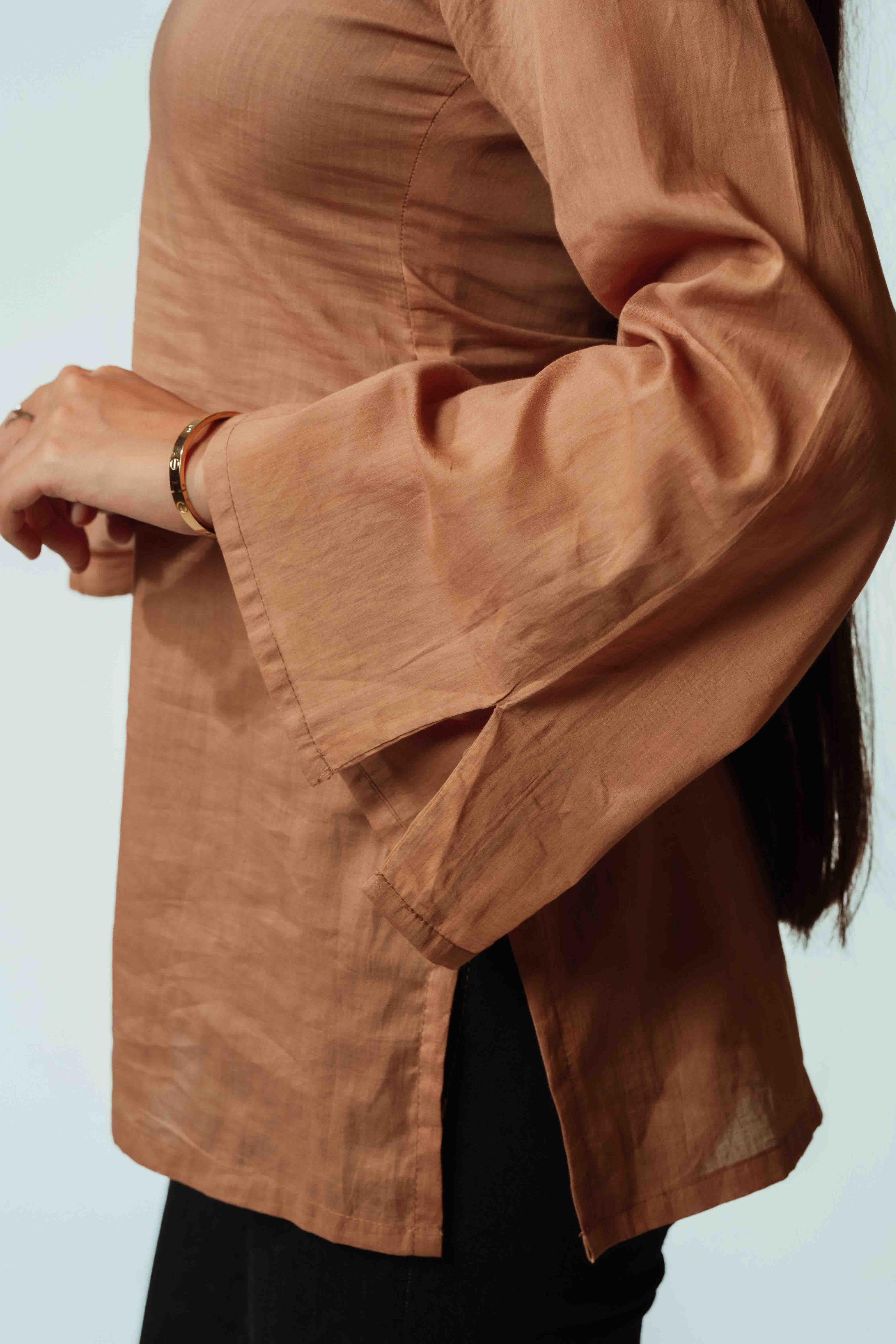 Teracotta Flow Long Top