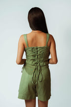 Moss Bow Crop Top