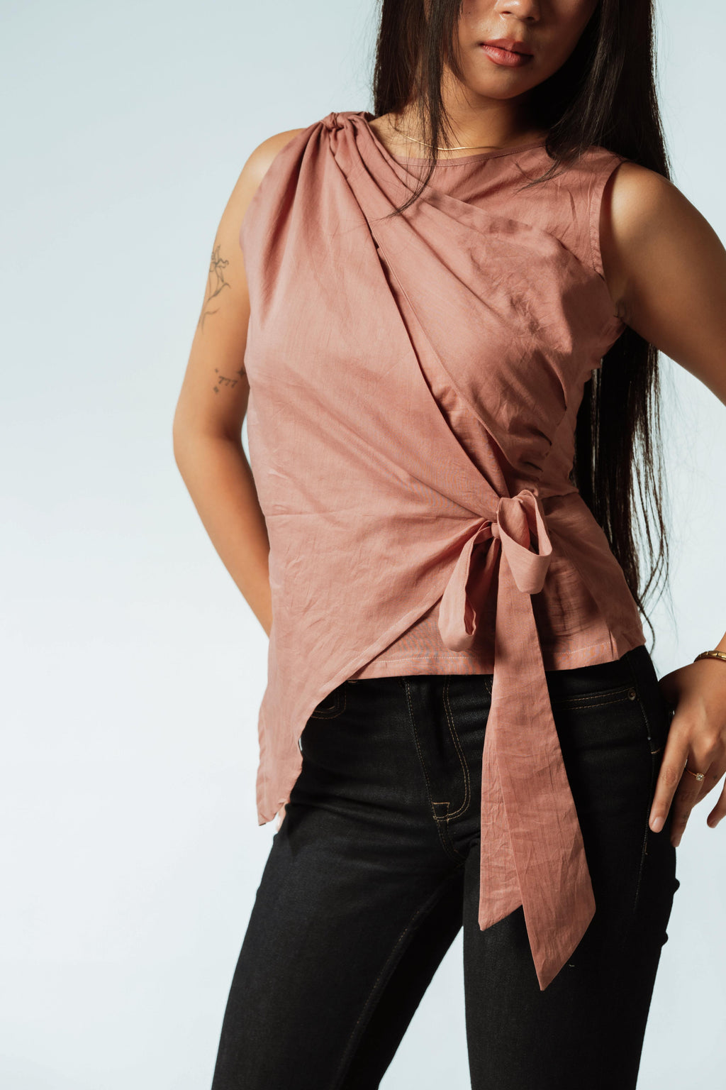 Daisy Drift Side Tie Wrap Top