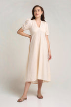 Ivory Loom Midi Dress