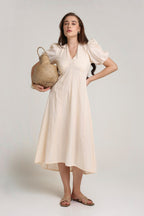 Ivory Loom Midi Dress
