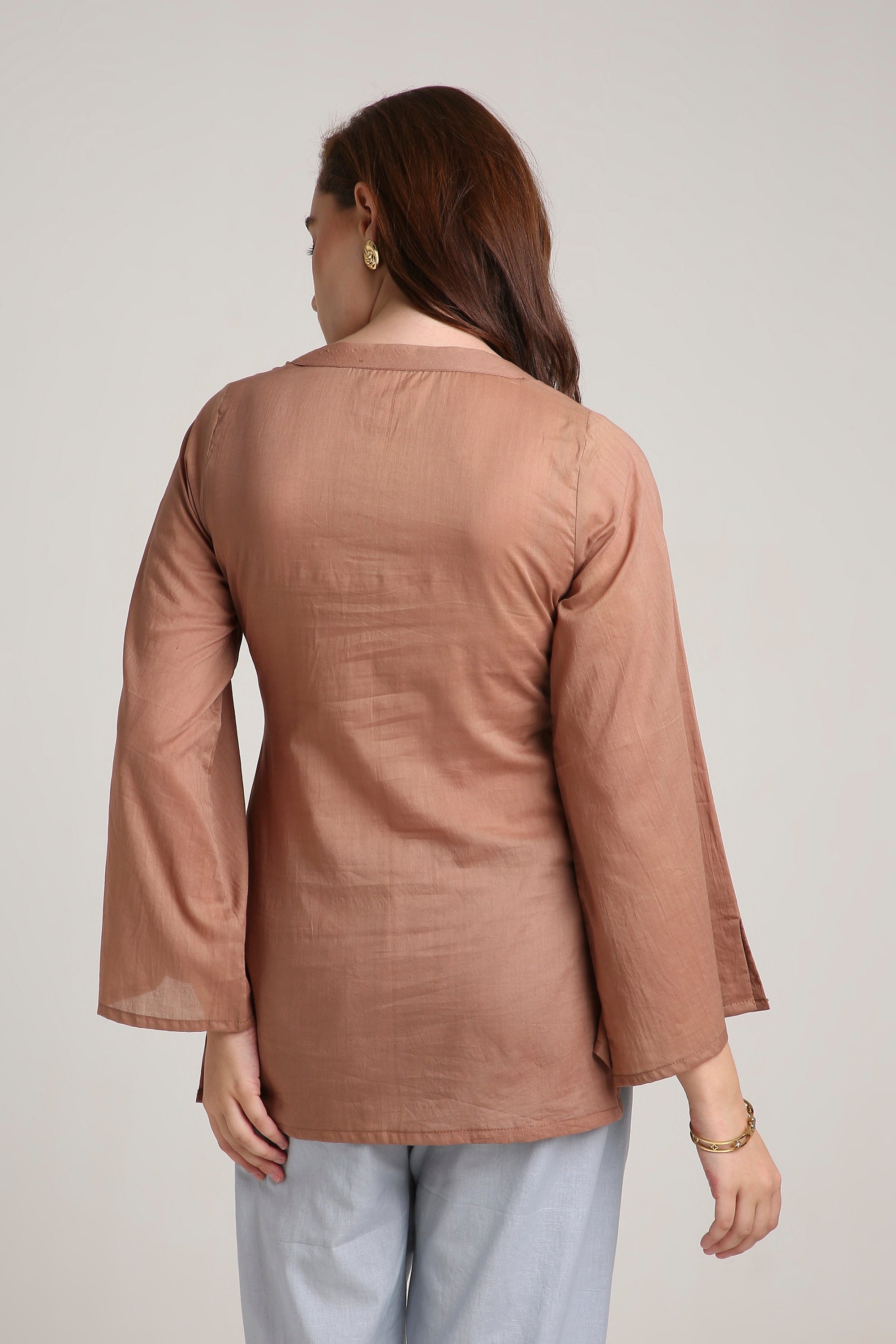 Teracotta Flow Long Top