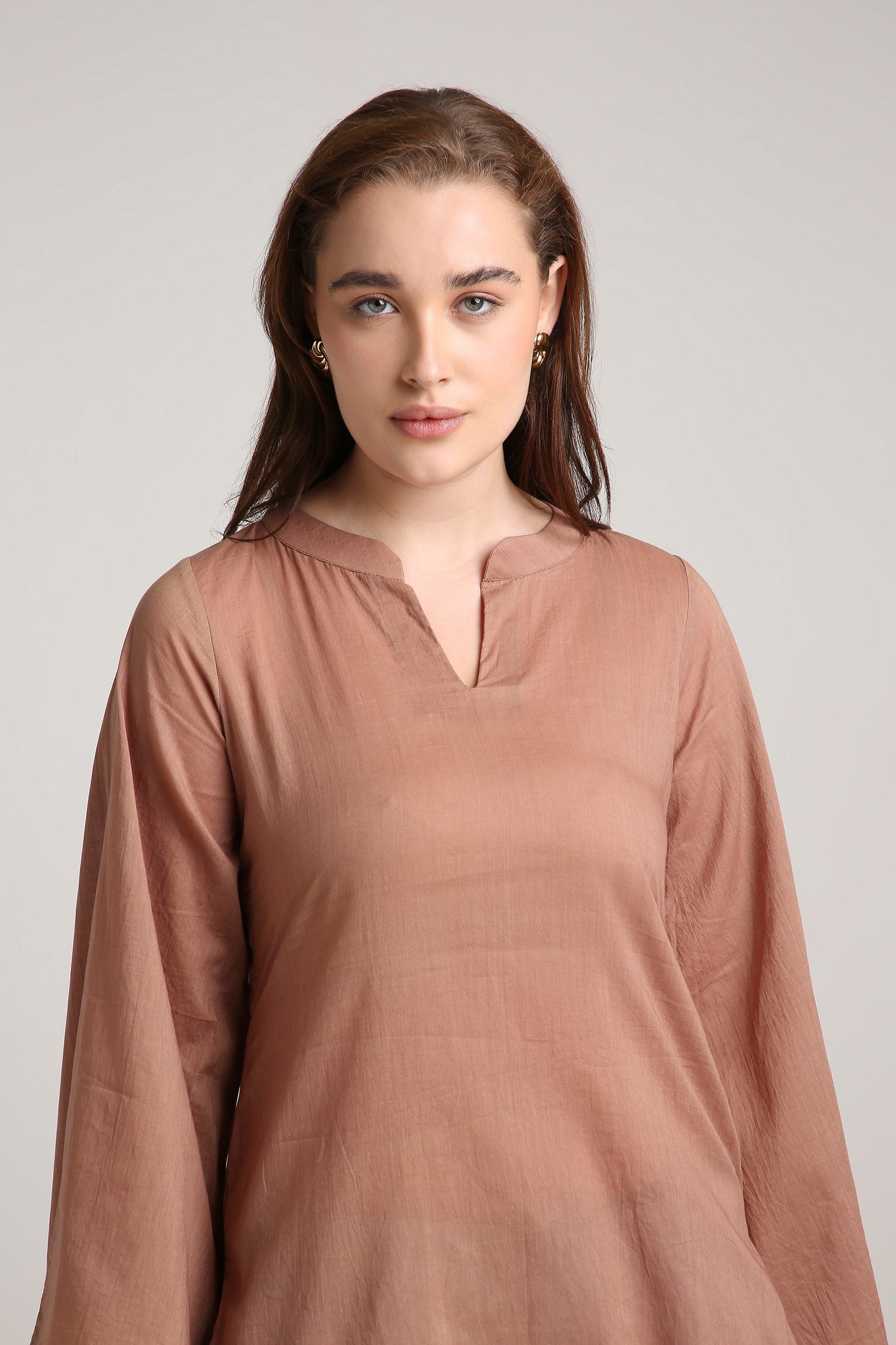 Teracotta Flow Long Top