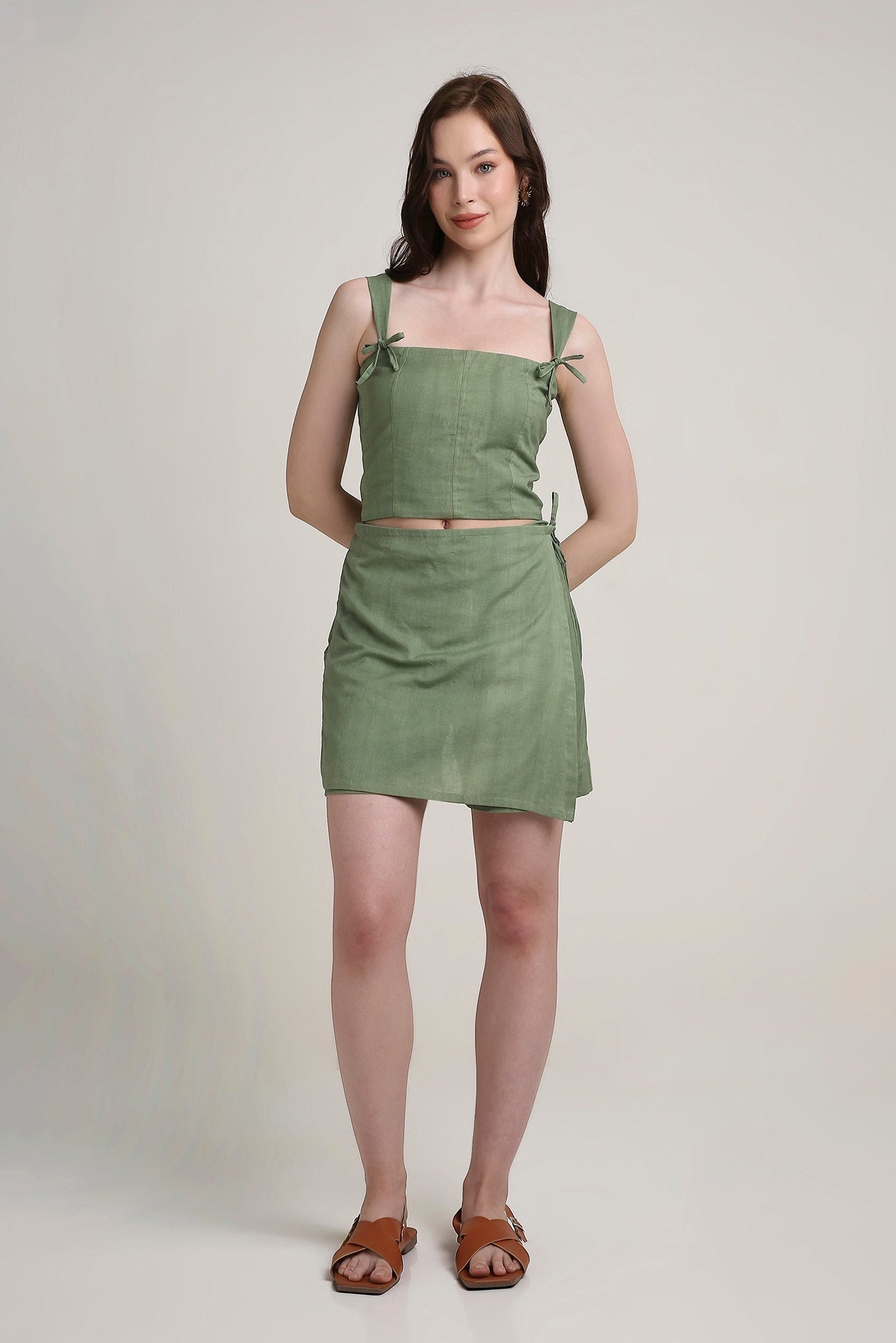 Moss Bow Crop Top
