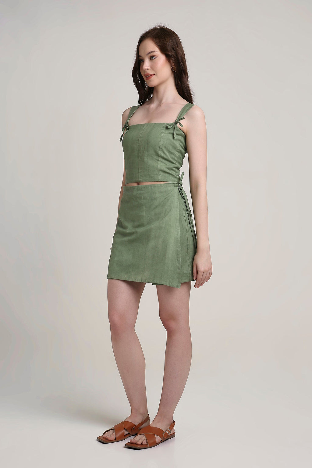 Moss Bow Crop Top