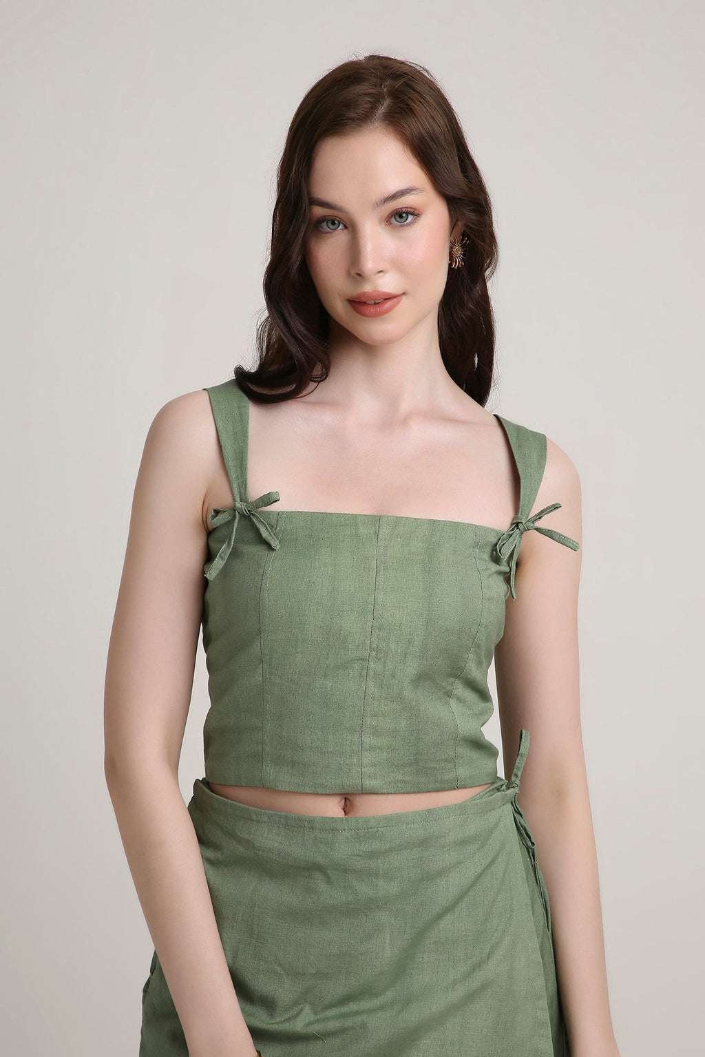 Moss Bow Crop Top
