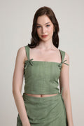 Moss Bow Crop Top