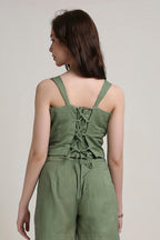Moss Bow Crop Top