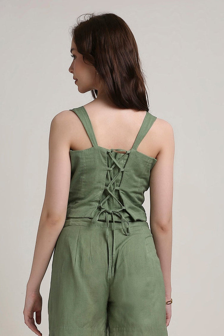 Moss Bow Crop Top