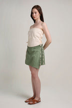 Sandstone Lace-Up Top