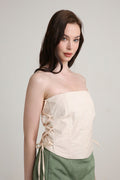 Sandstone Lace-Up Top