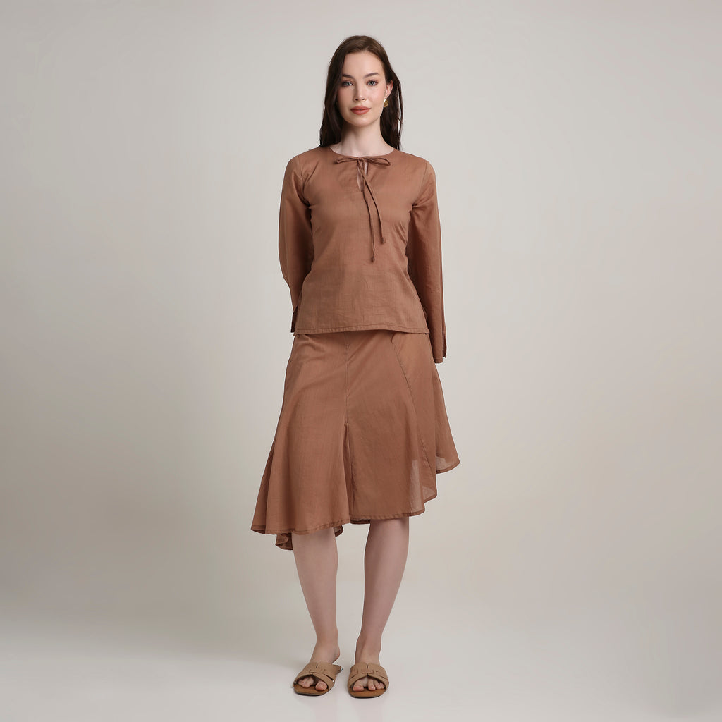 Cocoa Earth Tie Up Top