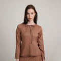 Cocoa Earth Tie Up Top