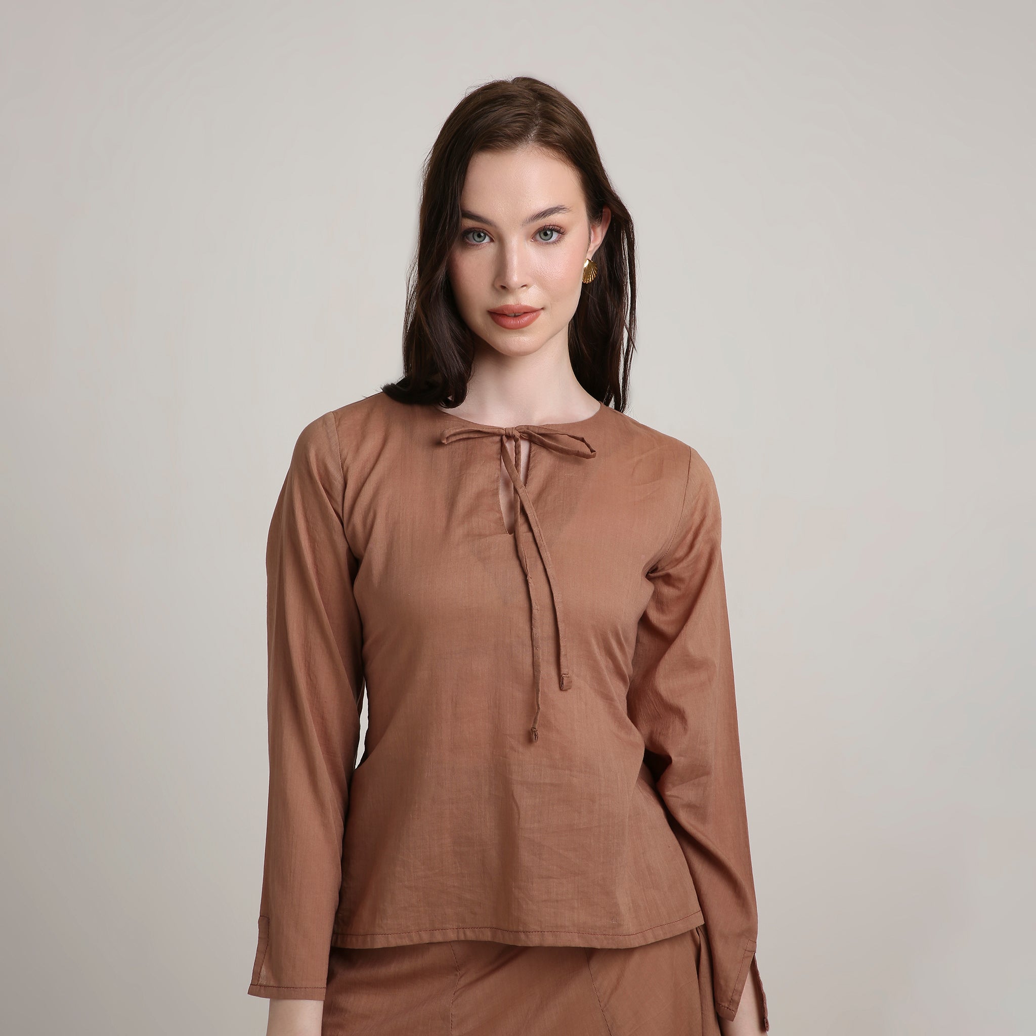 Cocoa Earth Tie Up Top