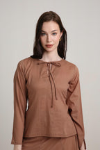 Cocoa Earth Tie Up Top