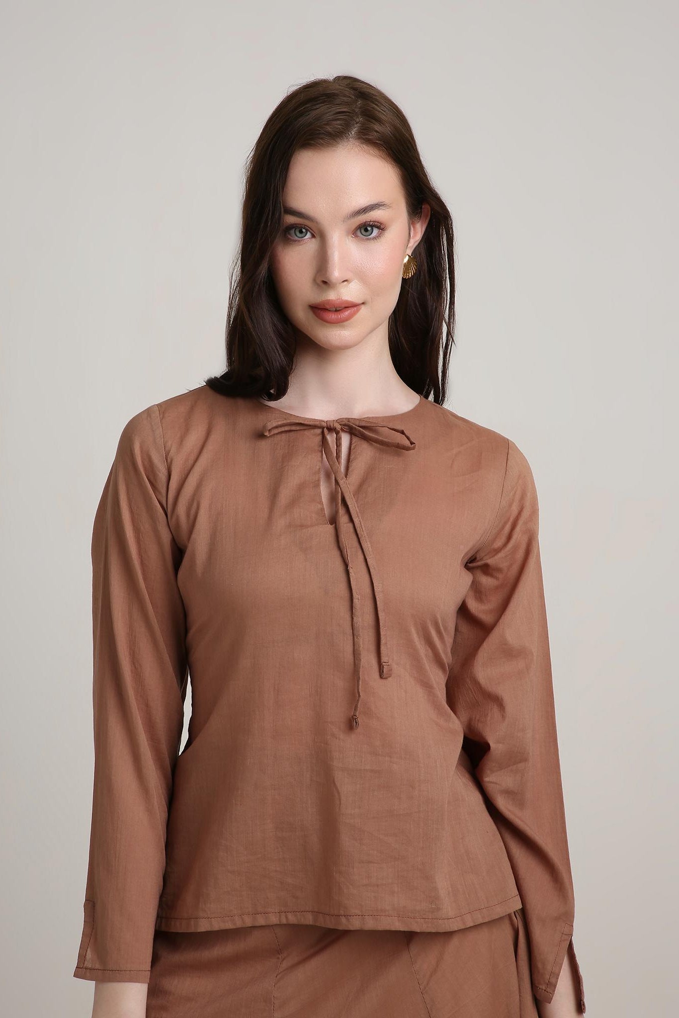 Cocoa Earth Tie Up Top